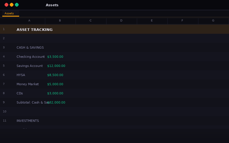 Net Worth Tracker & Dashboard preview